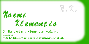 noemi klementis business card